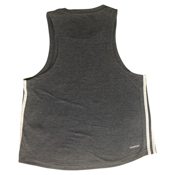 ADIDAS AEROREADY Sleveeless Tank Top M Gray Athletic Tee Lightweight&Breatheable - Picture 2 of 5